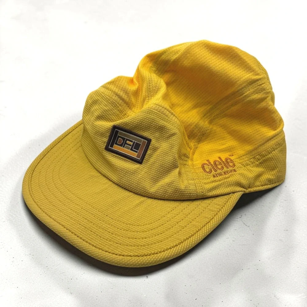 GOCap Running Hat Ciele Athletics 58cm Yellow Recycled Polyester Nylon DFL Patch